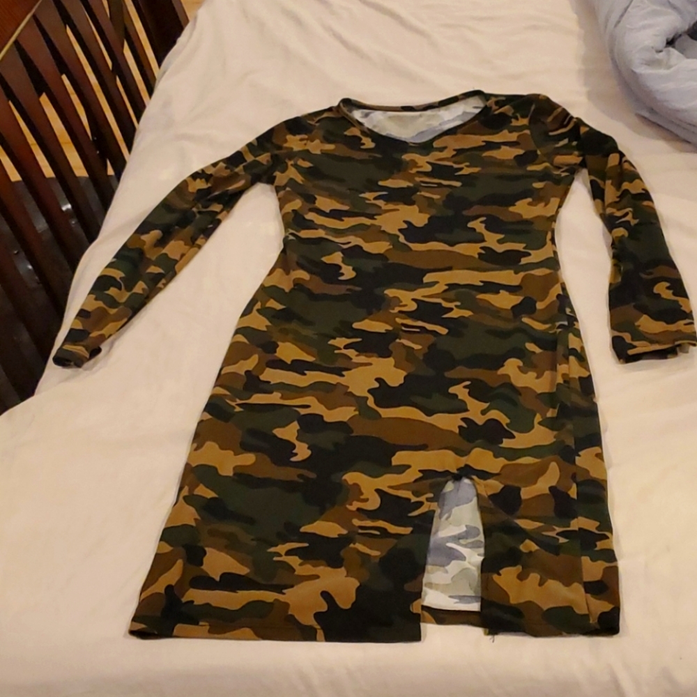 Used camouflage dress